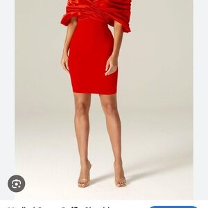 Chic Scarlet Red Midi Dress